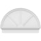 Ekena Millwork Half Round 3 Spoke Architectural Grade PVC Combination Pediment, 38"W x 25-3/4"H x 2-3/4"P PEDPC038X260HRO03 - alternate 6